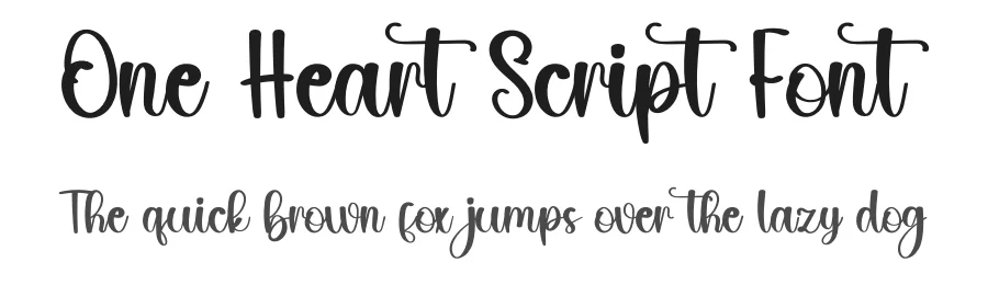 One Heart Script Font by inermediaSTUDIO — Script Handwritten Font