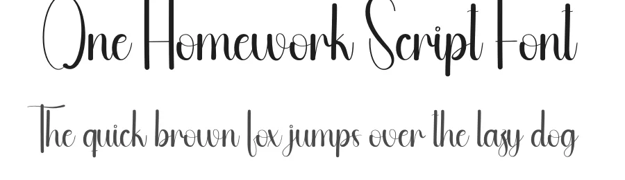 One Homework Script Font by andikastudio — Script Handwritten Font