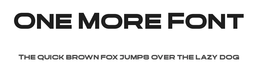 One More Font by Taboja Std — Display Font