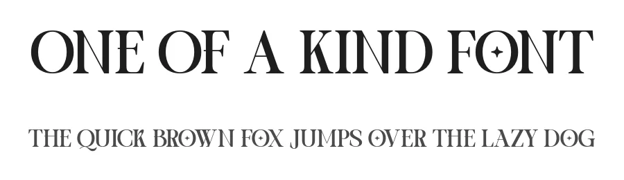 One Of A Kind Font by Taboja Std — Serif Font