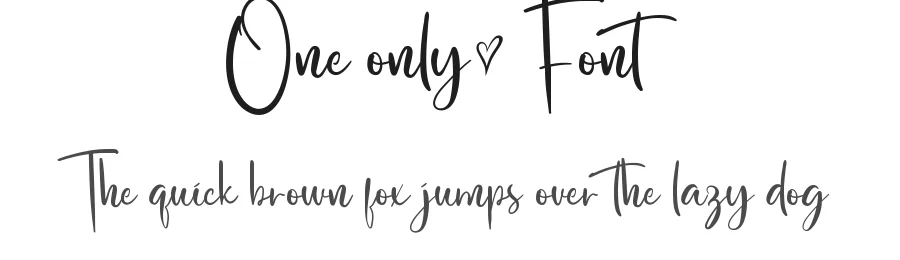 One Only Font by noahtype — Script Handwritten Font