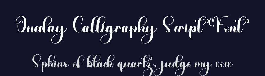 Oneday Calligraphy Script Font by freshtypeink — Script Handwritten Font — thumbnail 2