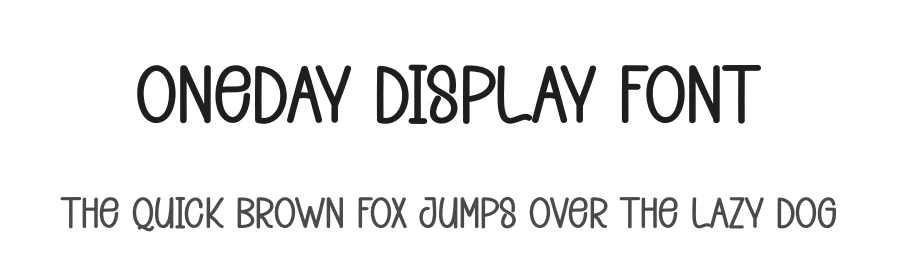 Oneday Display Font by andikastudio — Display Font
