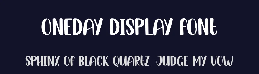 Oneday Display Font by creativeletter — Display Font — thumbnail 2