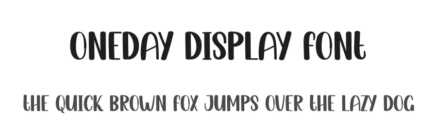 Oneday Display Font by creativeletter — Display Font