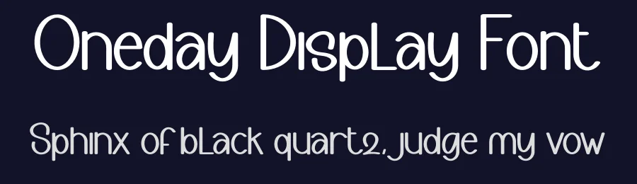 Oneday Display Font by creativeletter — Display Font — thumbnail 2