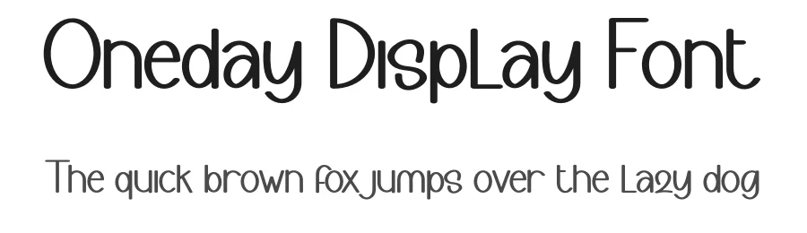 Oneday Display Font by creativeletter — Display Font
