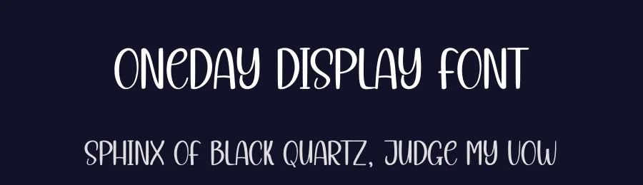 Oneday Display Font by creativeletter — Display Font — thumbnail 2