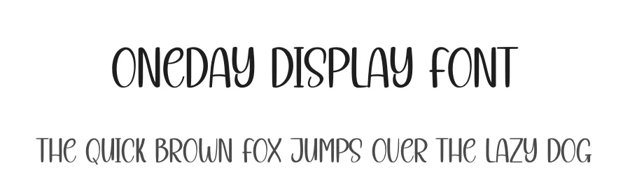 Oneday Display Font by creativeletter — Display Font