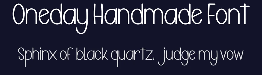 Oneday Handmade Font by freshtypeink — Display Font — thumbnail 2