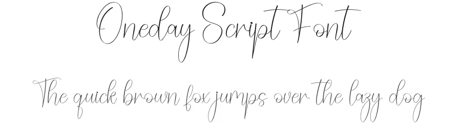 Oneday Script Font by andikastudio — Script Handwritten Font