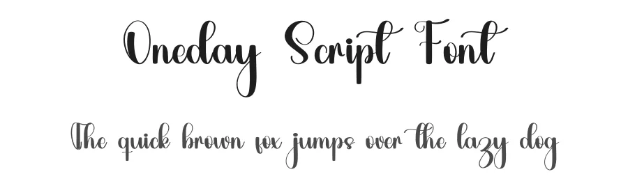 Oneday Script Font by inermediaSTUDIO — Script Handwritten Font