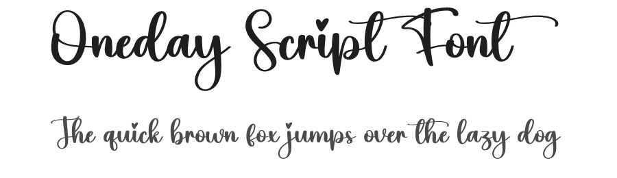 Oneday Script Font by creativeletter — Script Handwritten Font