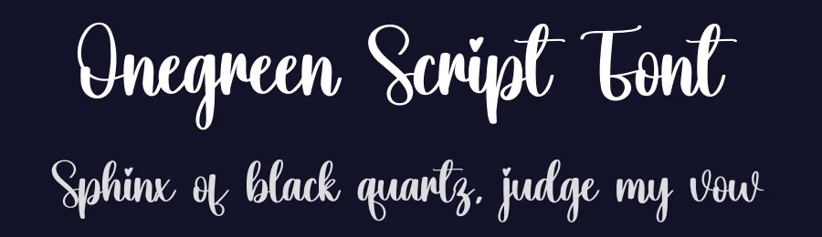 Onegreen Script Font by creativeletter — Script Handwritten Font — thumbnail 2