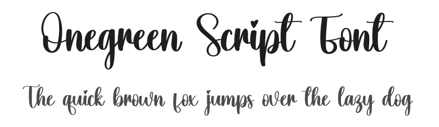 Onegreen Script Font by creativeletter — Script Handwritten Font