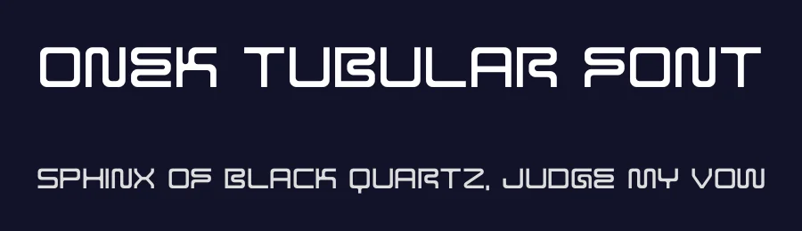 Onek Tubular Font by Onek Studio — Display Font — thumbnail 2