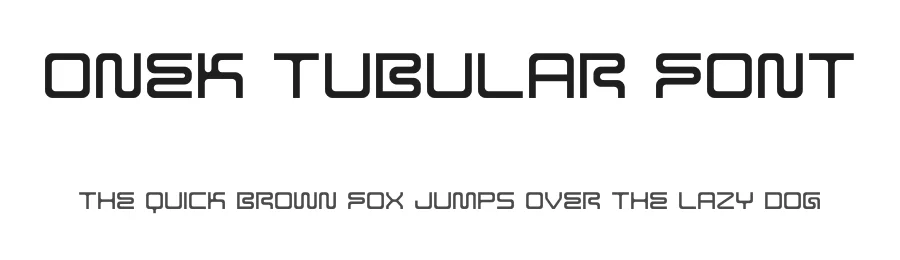 Onek Tubular Font by Onek Studio — Display Font