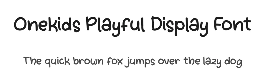 Onekids Playful Display Font by figuree studio — Display Font