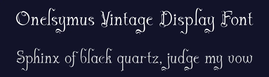 Onelsymus Vintage Display Font by TypeClassHeroes — Decorative Font — thumbnail 2