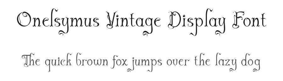 Onelsymus Vintage Display Font by TypeClassHeroes — Decorative Font