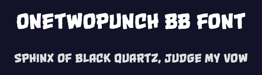 OneTwoPunch BB font by Hamilton — Display Font — thumbnail 2