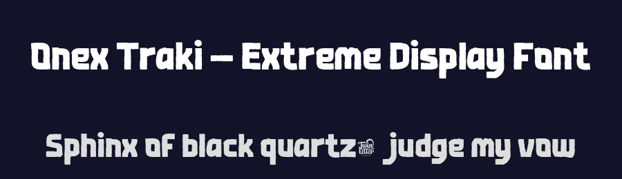 Onex Traki – Extreme Display Font by twinletter — Display Font — thumbnail 2