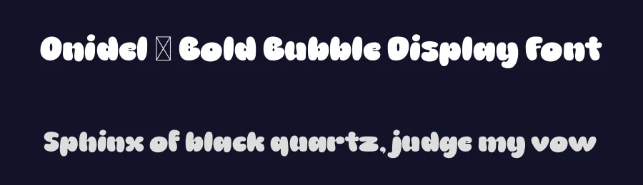 Onidel – Bold Bubble Display Font by Maiko Hatta — Display Font — thumbnail 2