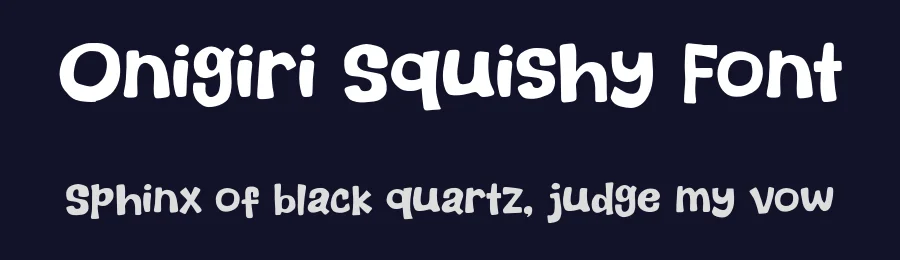 Onigiri Squishy Font by Khurasan — Display Font — thumbnail 2