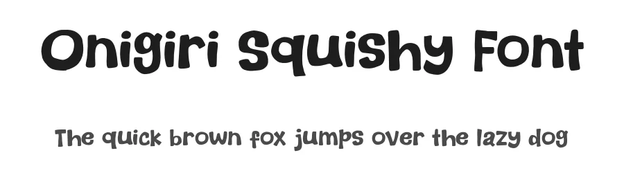 Onigiri Squishy Font by Khurasan — Display Font