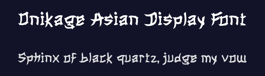 Onikage Asian Display Font by Mei Suseno — Display Font — thumbnail 2