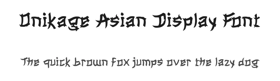 Onikage Asian Display Font by Mei Suseno — Display Font