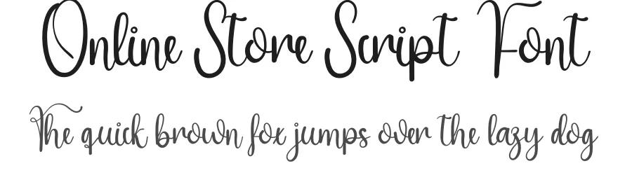 Online Store Script Font by creativeletter — Script Handwritten Font