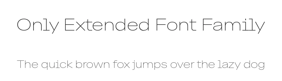 Only Extended Font Family by Swiss Typefaces — Sans Serif Font