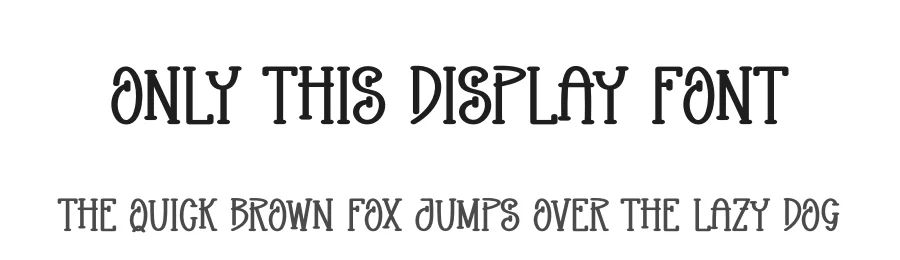 Only This Display Font by creativeletter — Display Font