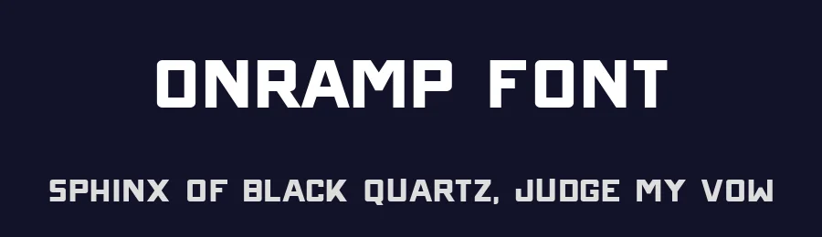Onramp Font by Michael Spitz — Sans Serif Font — thumbnail 2