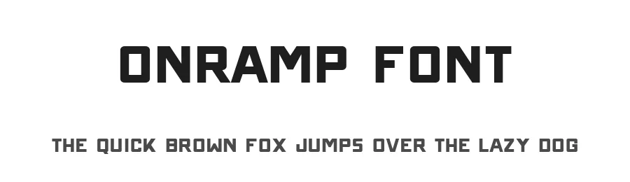 Onramp Font by Michael Spitz — Sans Serif Font