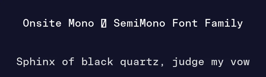 Onsite Mono & SemiMono Font Family by Sociotype Foundry — Display Font — thumbnail 2