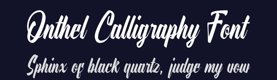 Onthel Calligraphy Font by 38.lineart — Script Handwritten Font — thumbnail 2