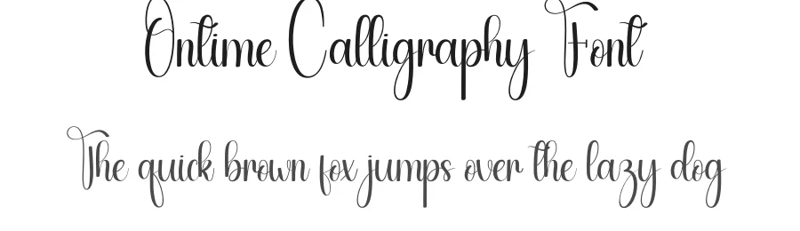 Ontime Calligraphy Font by andikastudio — Script Handwritten Font