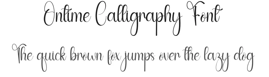 Ontime Calligraphy Font by andikastudio — Script Handwritten Font