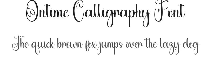 Ontime Calligraphy Font by andikastudio — Script Handwritten Font