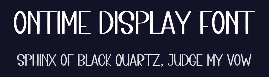 Ontime Display Font by inermediaSTUDIO — Display Font — thumbnail 2