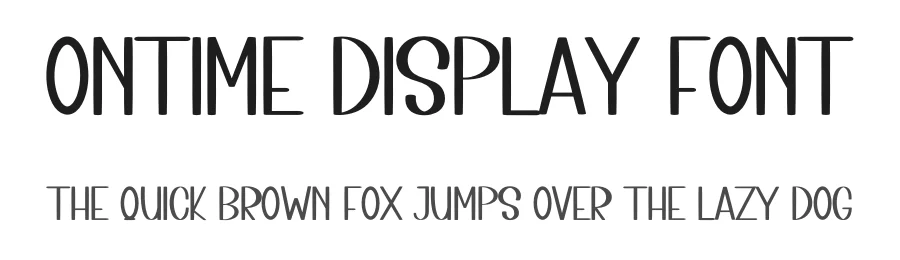 Ontime Display Font by inermediaSTUDIO — Display Font