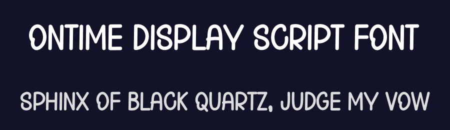 Ontime Display Script Font by freshtypeink — Display Font — thumbnail 2