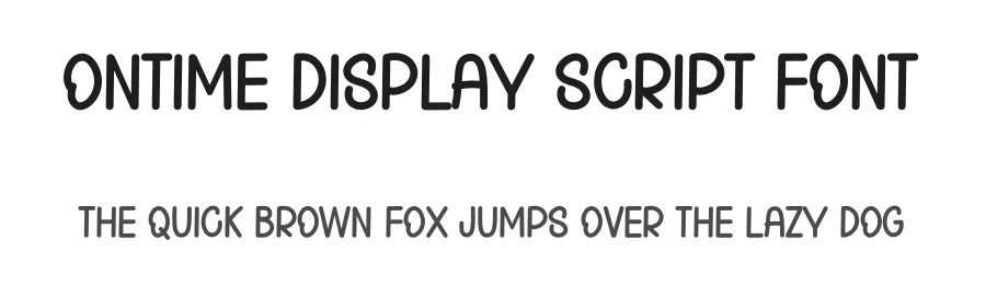 Ontime Display Script Font by freshtypeink — Display Font