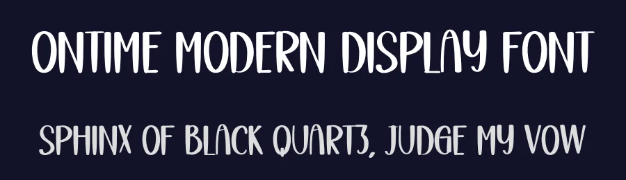 Ontime Modern Display Font by inermediaSTUDIO — Display Font — thumbnail 2