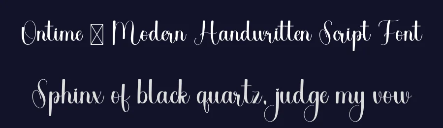 Ontime – Modern Handwritten Script Font by freshtypeink — Script Handwritten Font — thumbnail 2