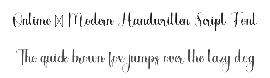 Ontime – Modern Handwritten Script Font by freshtypeink — Script Handwritten Font