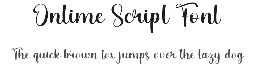 Ontime Script Font by ade gilang — Script Handwritten Font