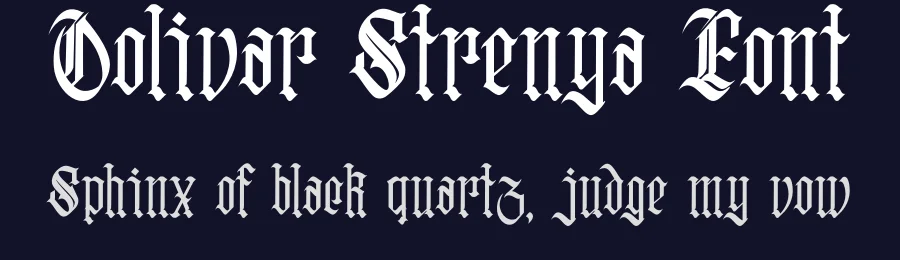 Oolivar Strenya Font by Dhabee — Blackletter Font — thumbnail 2